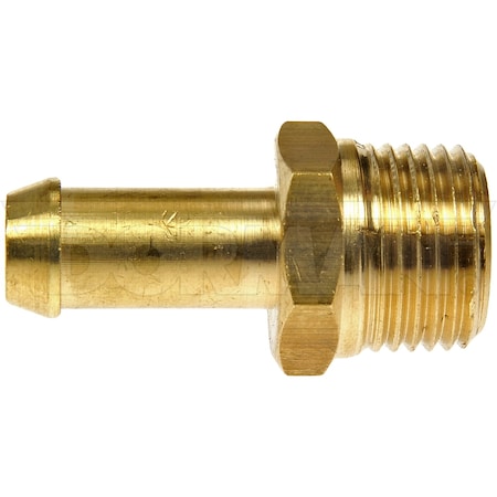 Dorman Inverted Flare Male Connector Barbed End 38 MNPT Thread Size 146 Length Brass 785-406D